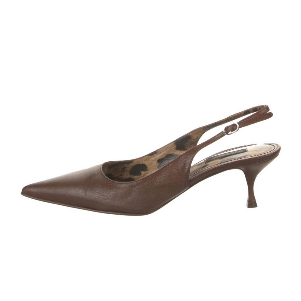 Dolce&Gabbana Leather Slingback Pumps